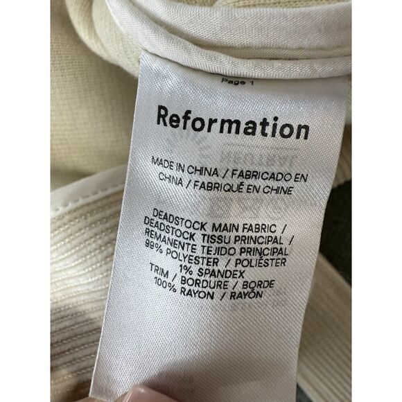 Reformation Walden Wrap Cream Long belted Coat sz L - Picture 14 of 15